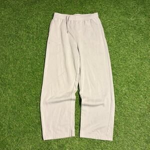 H&M Jogger Sweatpants Mens Medium Beige Fleece Lined Drawstring Casual